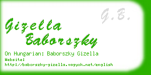 gizella baborszky business card